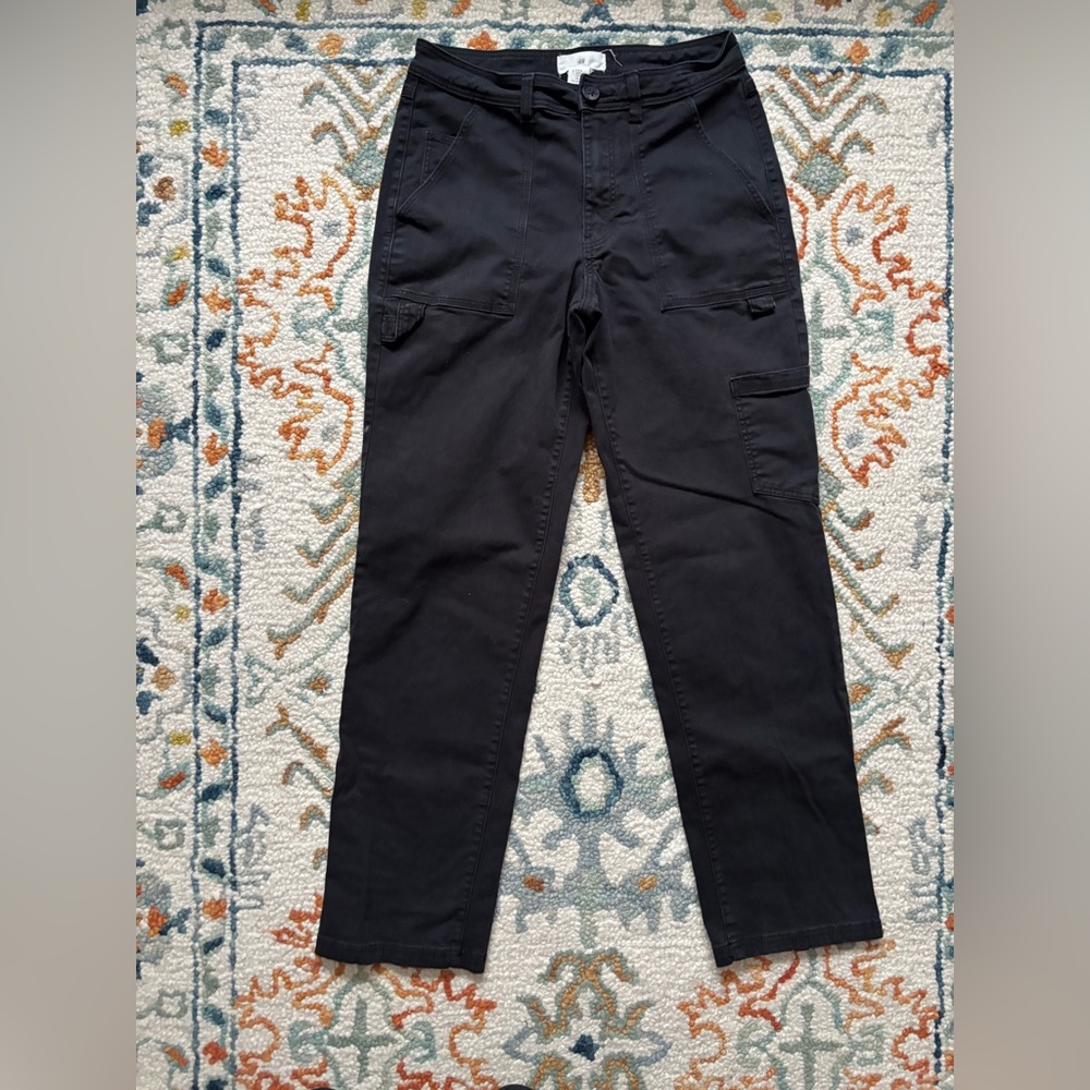 Y2K H&M Black Cargo Straight Leg Pants | Size 4 |